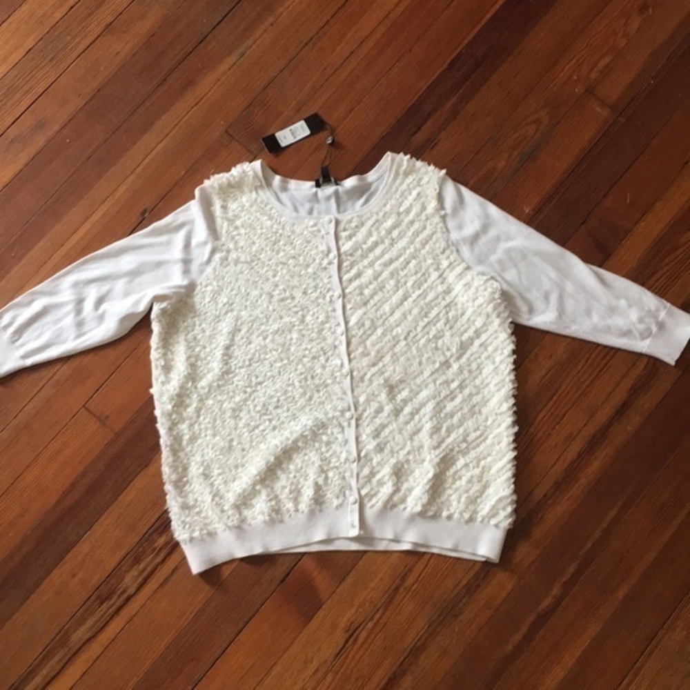 NWT Talbots cream cardigan sweater